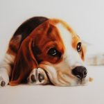 pet portrait painting of dog